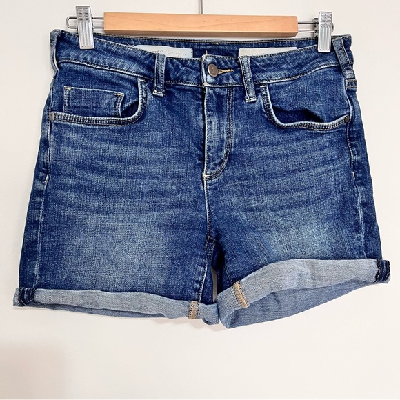Pilcro Script High-Rise Shorts Dark Denim 27 - Picture 2 of 13